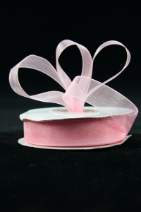 Organza Ribbon , Pink, 5/8 Inch x 25 Yards (1 Spool) SALE ITEM
